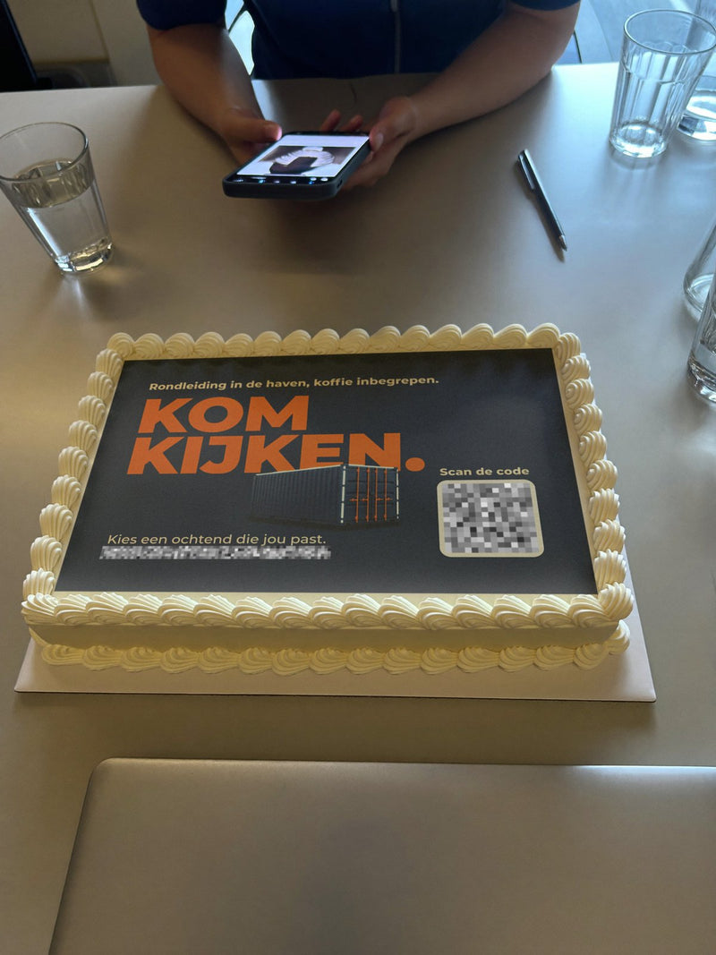 Voorbeeld van een bedrukte ColdCake